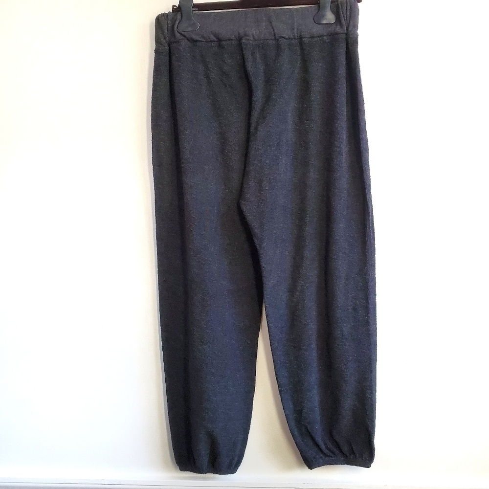 New Monrow Supersoft Vintage Drawstring Waist Black Jogger Sweatpants NWT Large - Picture 8 of 10